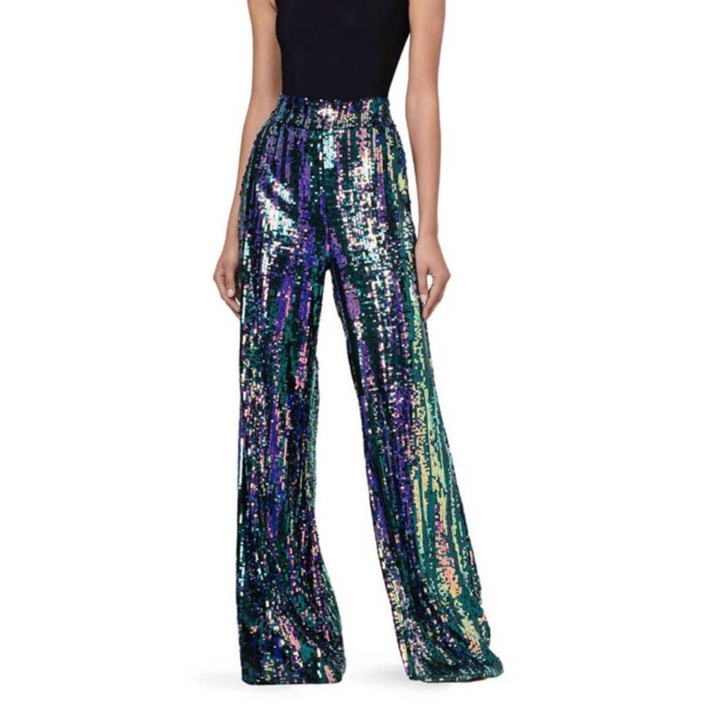 NWT Alix NYC High Waisted Sequin Kimmel Pants Size S Aurora